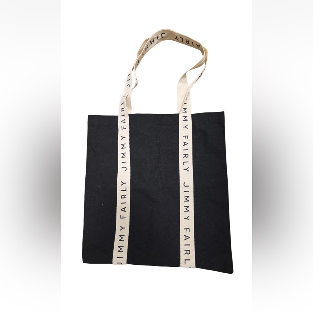 Jimmy Fairly Black Canvas Tote Bag Shopping Bag